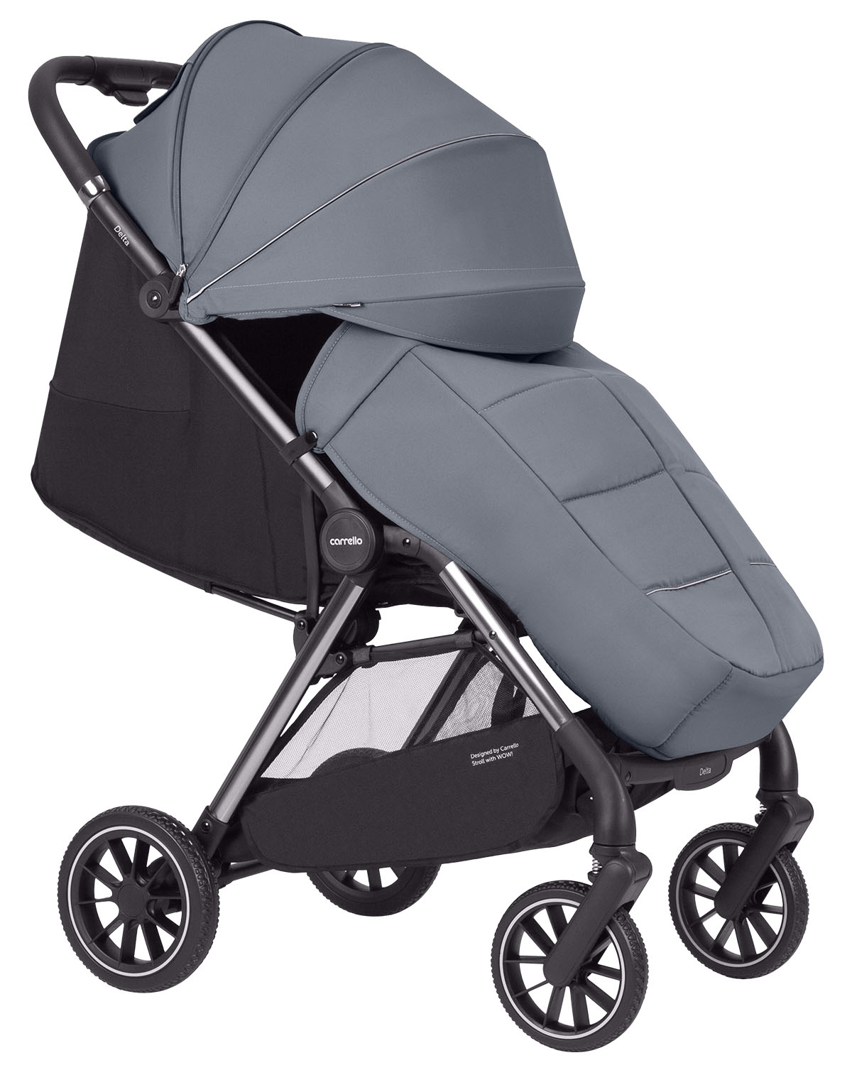 Прогулочная коляска Delta Глубина капюшона и наличие утеплённого укрытия для ножек с удобным доступом позволит круглый год получать удовольствие от прогулок с ребёнком.